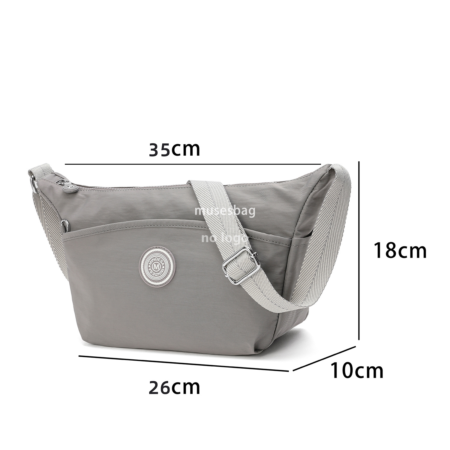 Crossbody bag women's fashion trend new lightweight nylon cloth waterproof capacity large leisure all-in-one shoulder bag