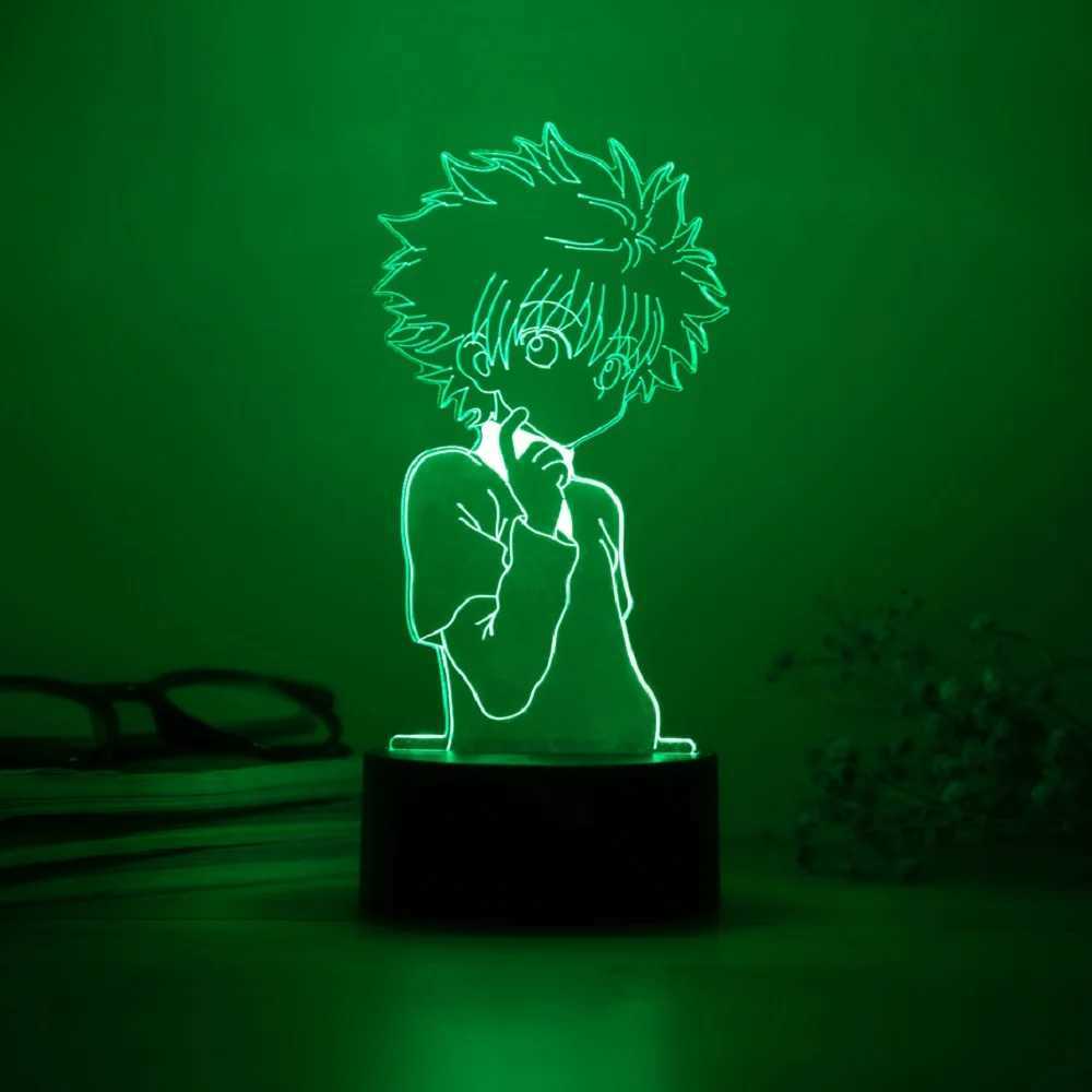Animated character 3D night light full-time hunter KILLUA ZAOLDYECK USB tablet light birthday gift New Years gift B2408119