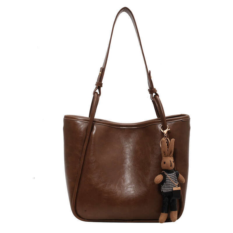 Commuting Large Capacity Tote Single Shoulder Armpit Handbag Plain Color Women Shopping Bag High Quality