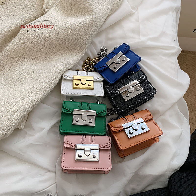 Swissmilitary New Arrival Crossbody For Women Designer Bags Chain Shoulder Coin Mini Purse Cute Small Square Box Lipstick Bag #11