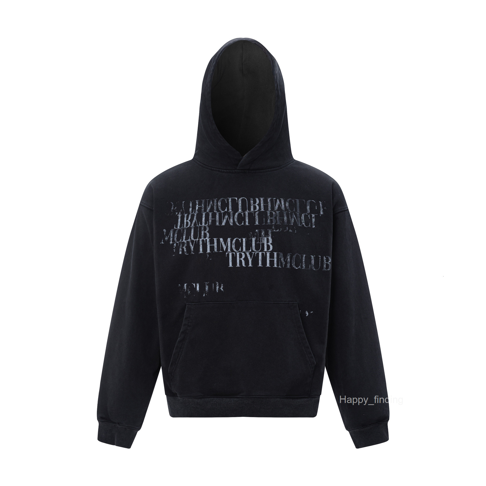 Autumn and Winter American High-end Letter Design Neutral Thick Loose Hooded Sweatshirt