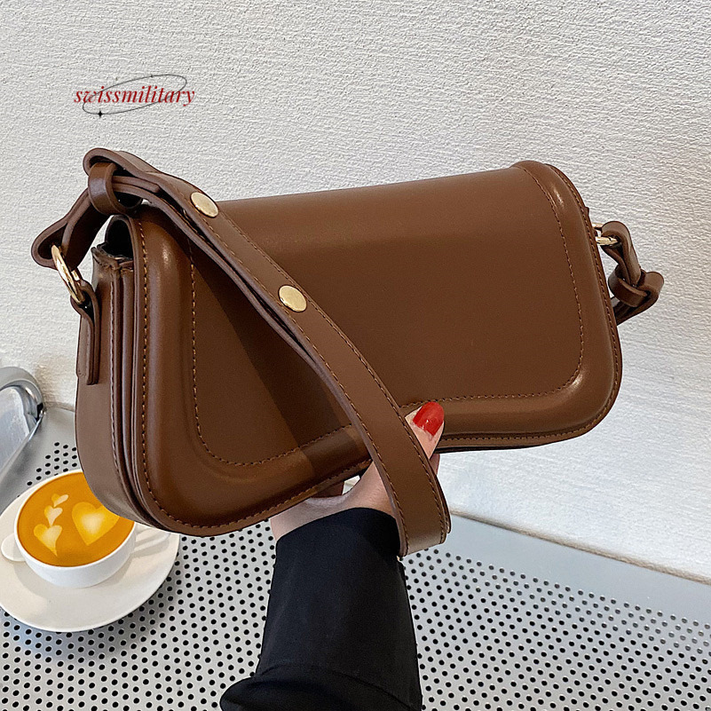 Swissmilitary High quality niche crossbody for women's 2024 summer new trend versatile fashion one shoulder underarm small square bag#36