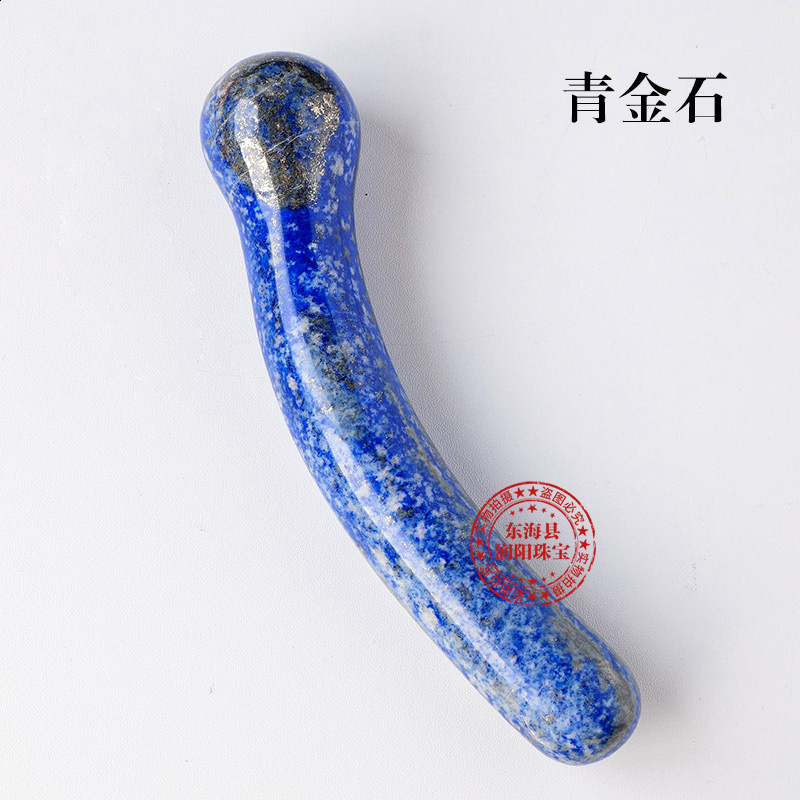 18cm Natural Quartz Crystal Massage Wand Rose Quartz Massage Wand Large Healing Crystal Stone Yoni Massage Stick As Women Gift 201125 - view 9