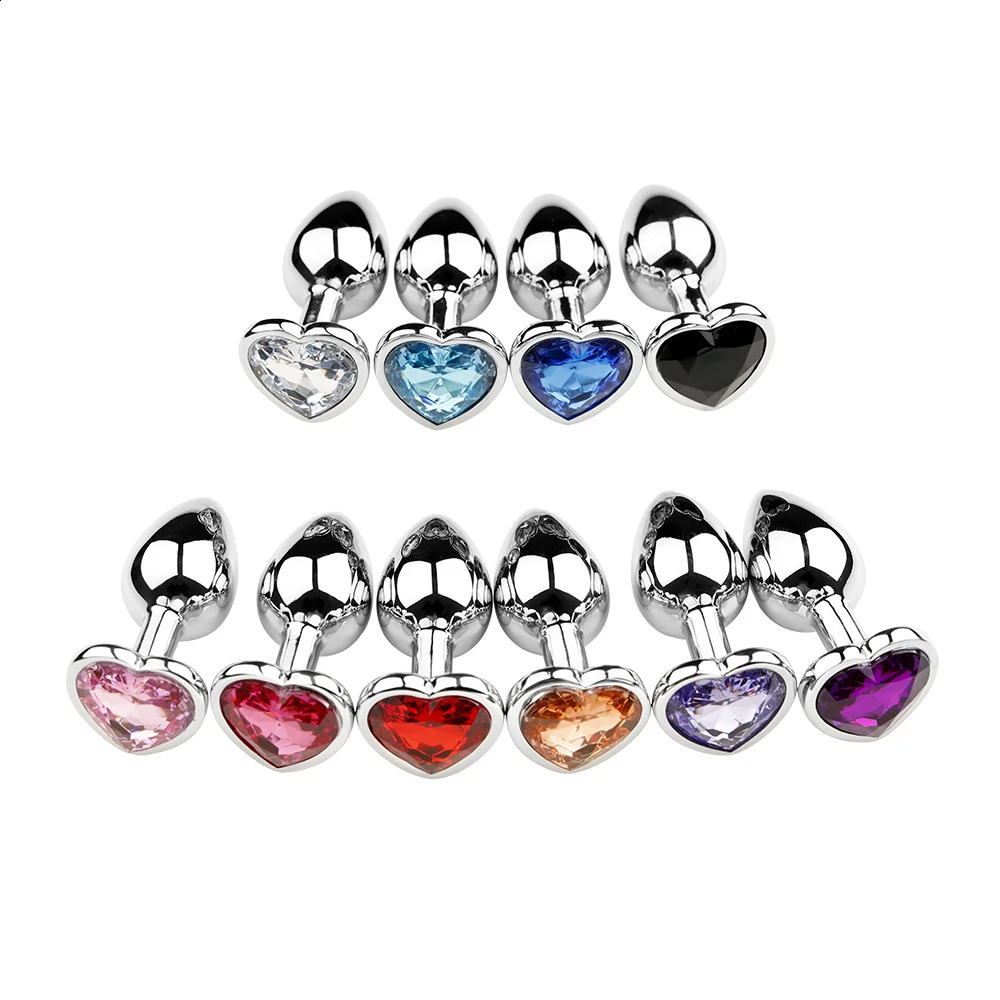 3PCS SML Metal Anal Plug Butt Plug Sex Toy Butt Toy for Women Men Couples Gay Adult Game Masturbator Anal Diamond Sex Shop 240813