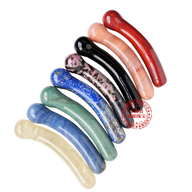 18cm Natural Quartz Crystal Massage Wand Rose Quartz Massage Wand Large Healing Crystal Stone Yoni Massage Stick As Women Gift 201125 - view 6