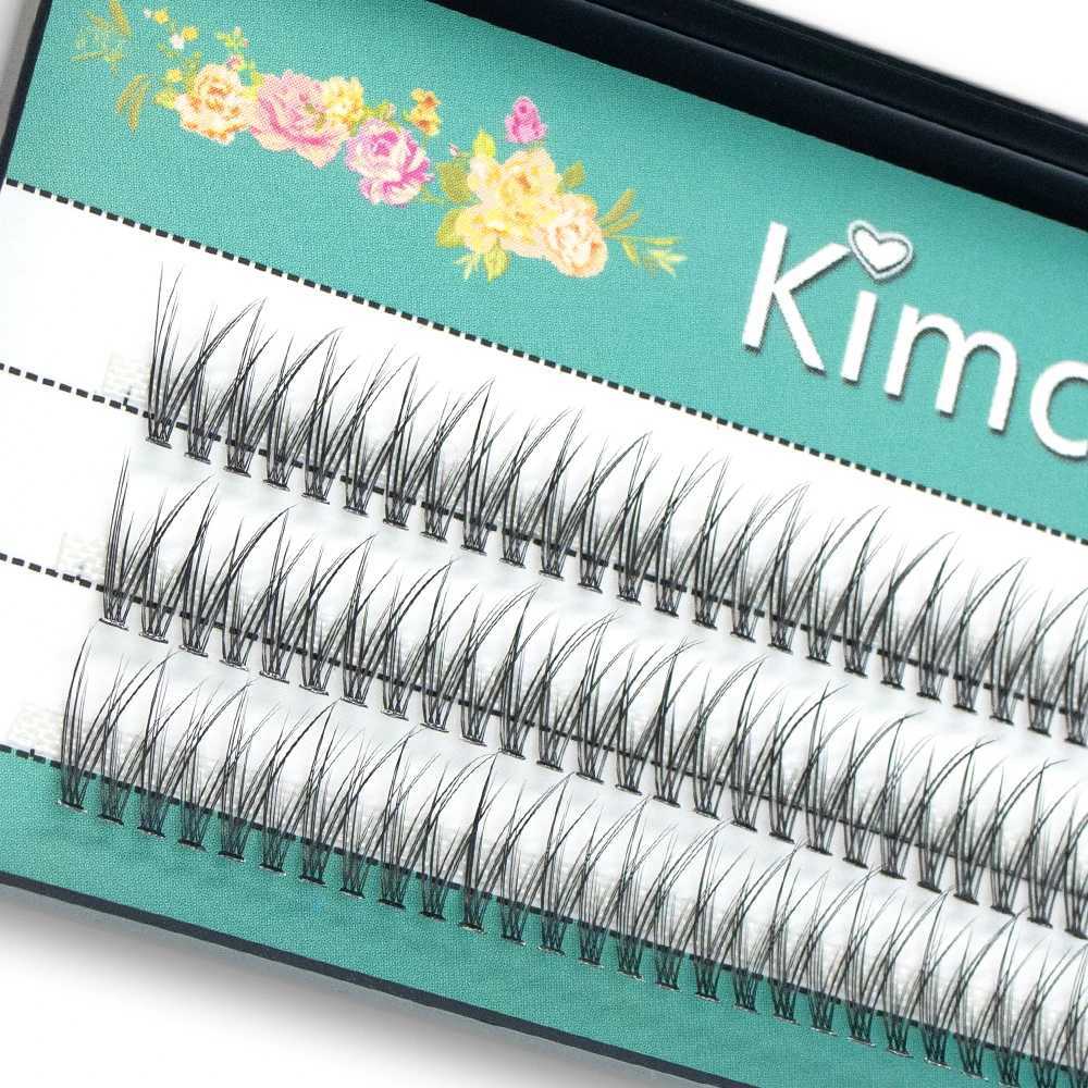 High end Korean popular fish tail shaped fashionable swallowtail fly eyelashes two medium short long plant graffiti fake eyelashes wholesale W240803