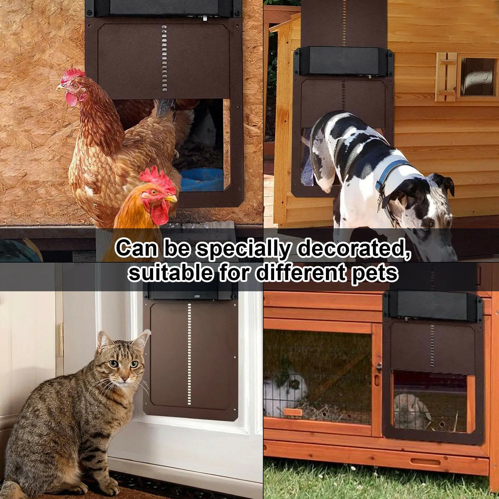 Chicken Coop Door Light-sensitive Automatic Chicken House Door High Quality And Practical Chicken Pets Dog Cages Door Automatic 240819