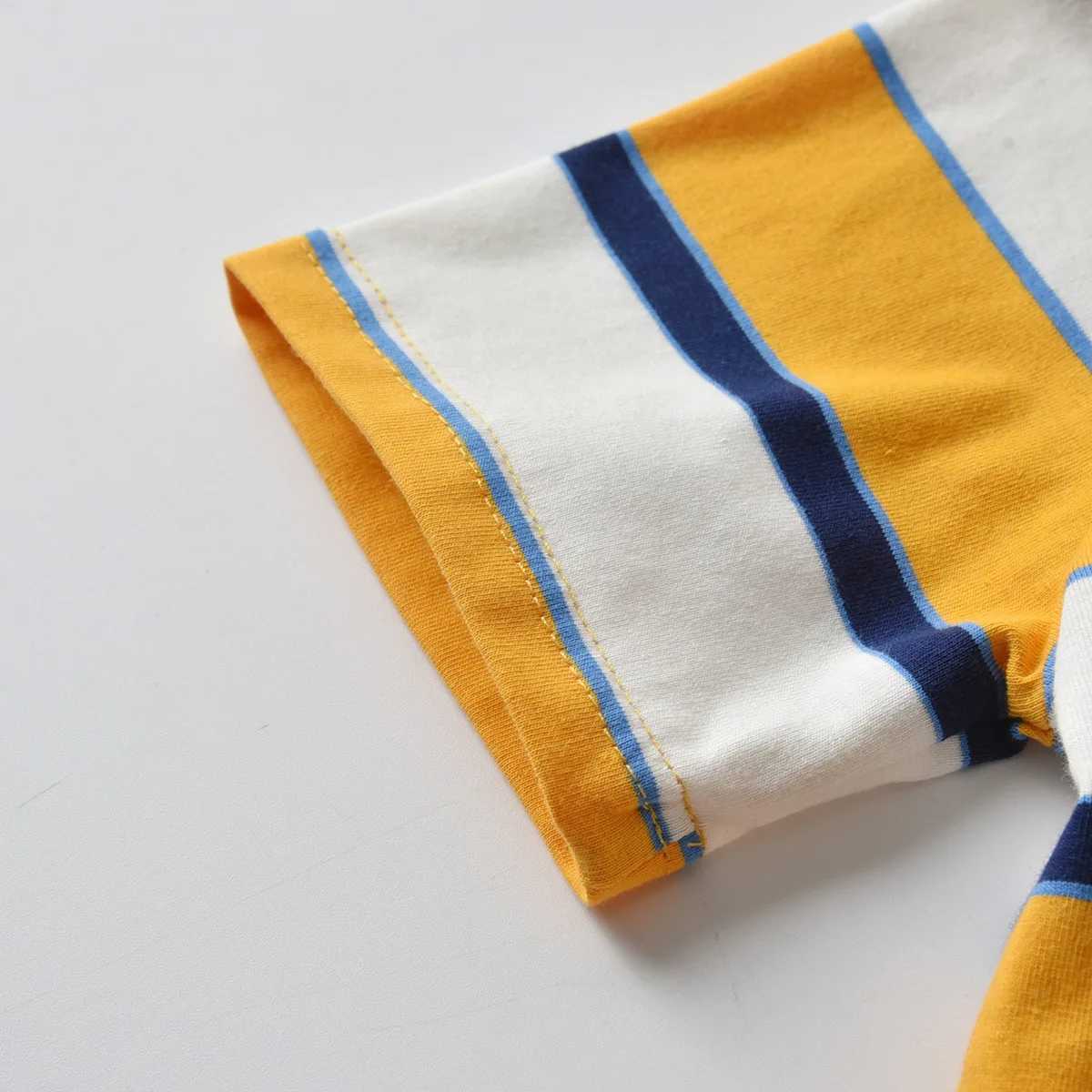 100% pure cotton summer baby polo shirt high curve short sleeved shirt childrens brand shirt boys Srtiped top W241223