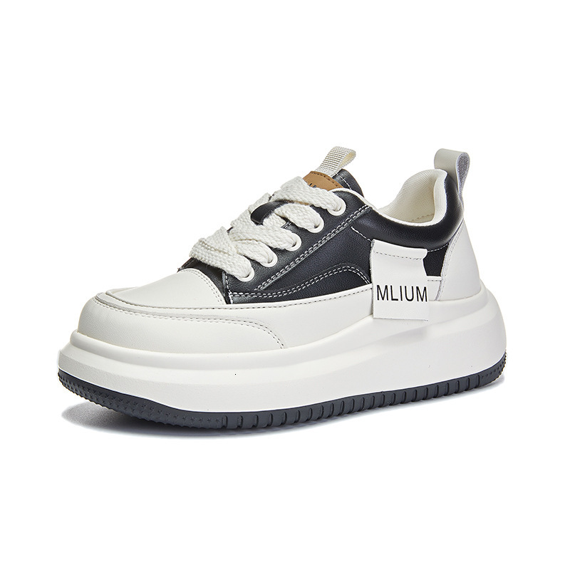 Ddmysports Ddmysports Foam Genuine Leather Small White Spring New Thick Sole Eight Increasing Fashion Casual Versatile And Comfortable Women S Shoes O