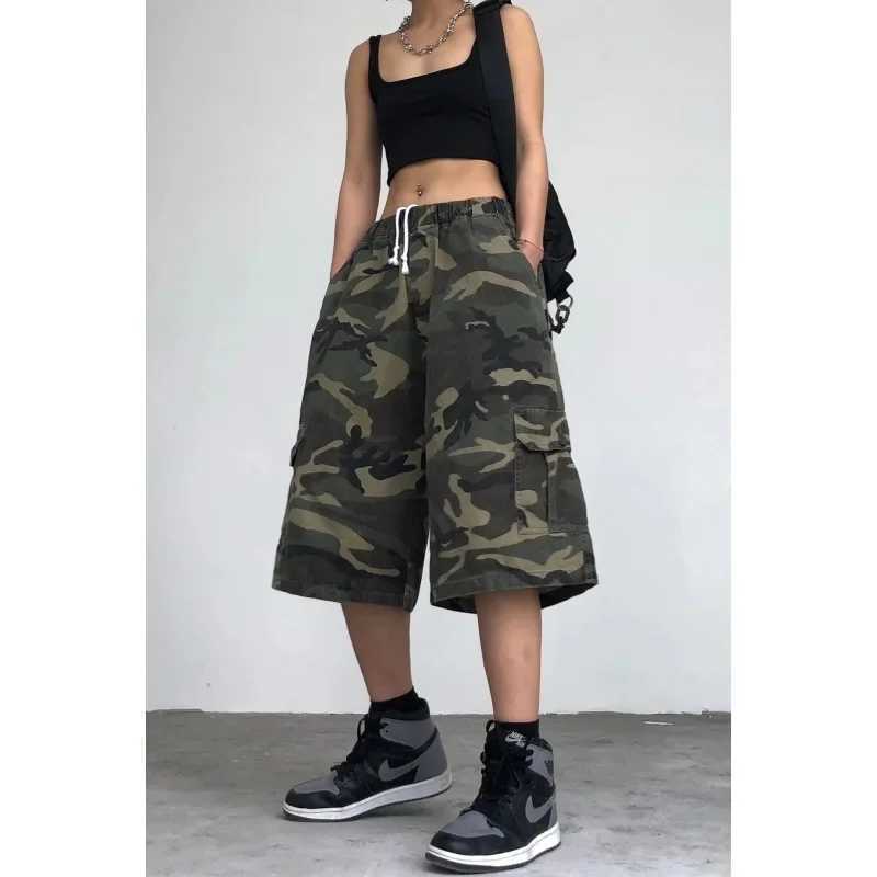 Trendy Camouflage Loose-fit Casual Shorts For Men Summer Style Insightful Fashion Outerwear Korean Version Mid-length PantsXJ240817