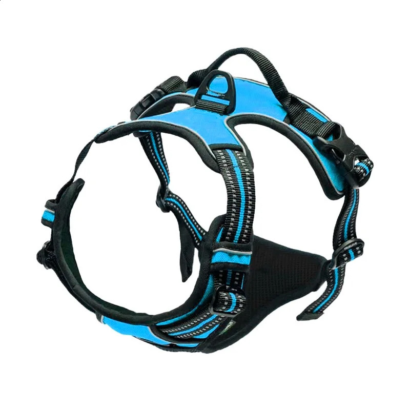 Adjustable Dog Harness Vest with Night Reflective Strip for Small Medium and Large Dogs for Outdoor Walking 250206