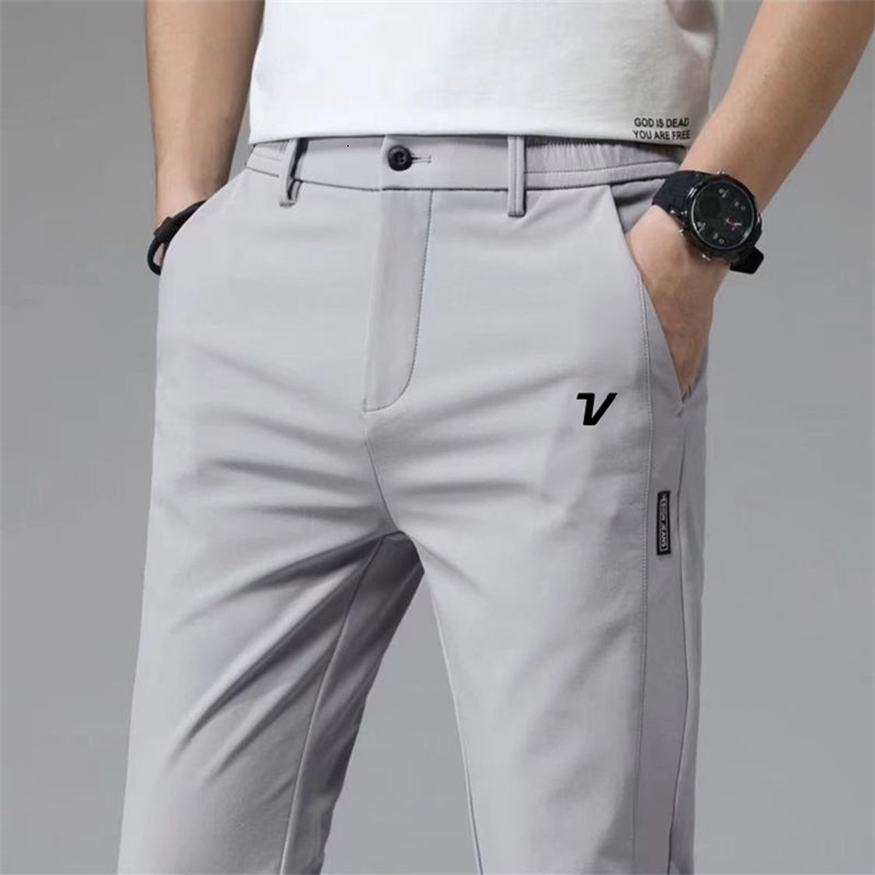 mens summer golf pants high quality ice silk stretch golf pants fashion slim-fit quick drying golf pants 240819