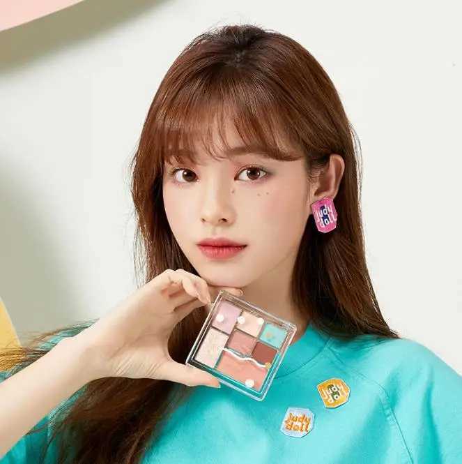 Judydoll Play Fun Seven-Color Combination Plate Eye Shadow Highlight Blush Gentle Pink Brown Retro Fairy PlateCL240812