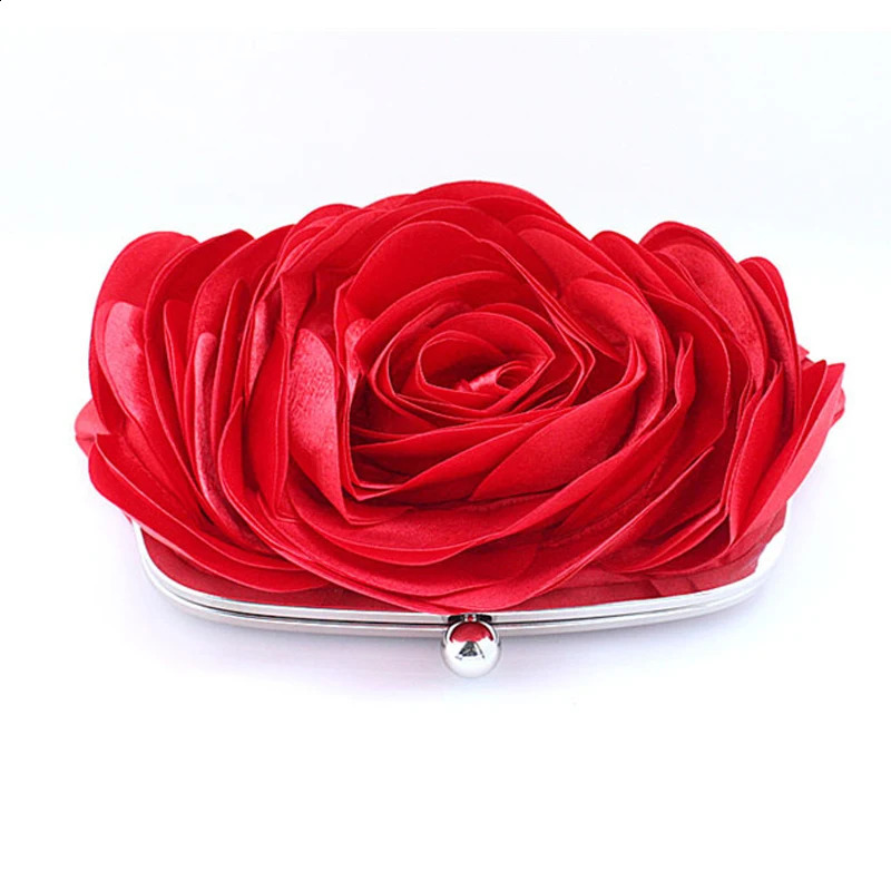 Fashion Flower Clutch Bag Women Wedding Handbag Bridal Clutch Purse Evening Dress Clutches Party Wallet Shoulder Chain Bag 250106