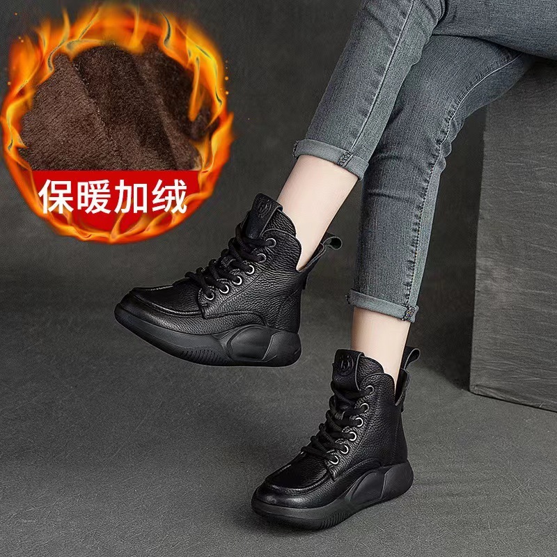 Soft Dad For Autumn And Winter Thick Soled Plush Casual Shoes Igh Top Women S OUTDOOR