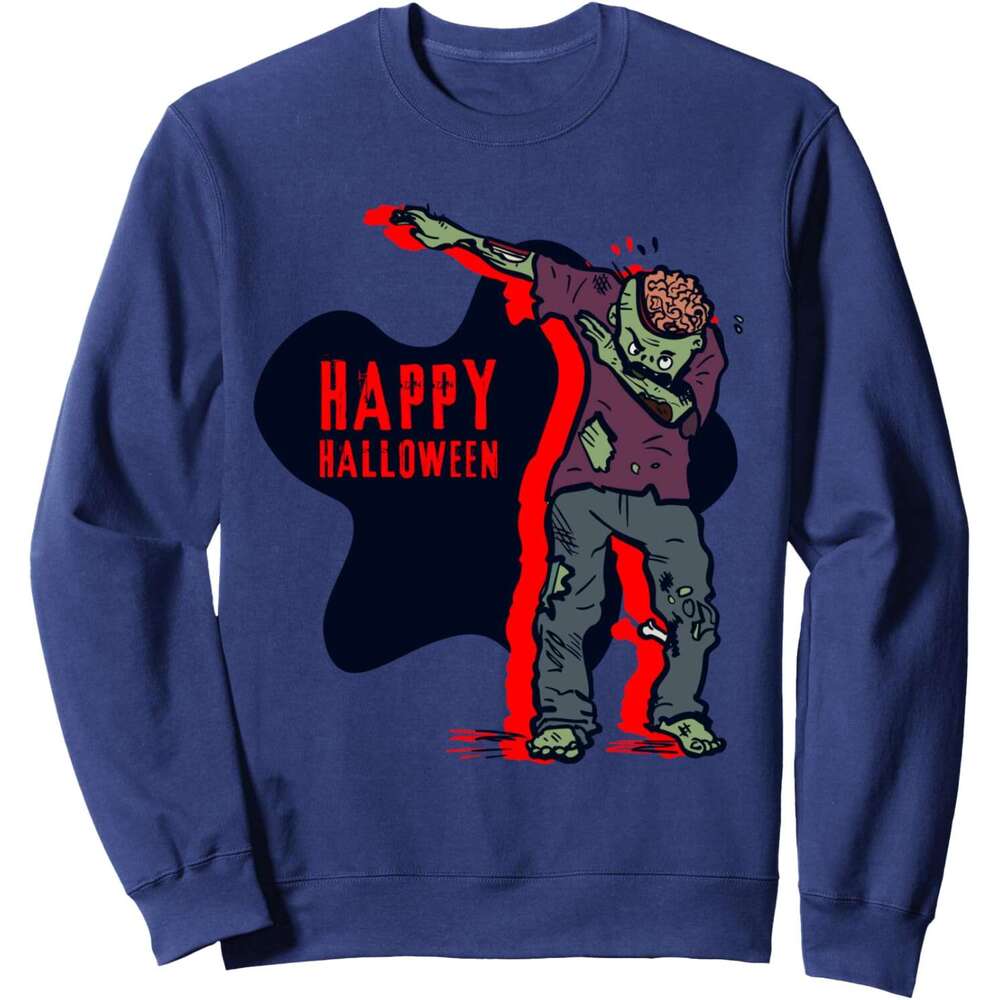 Long Sleeve Shirts for Men sweatshirt Funny DAB Zombie Monster Halloween Holiday Gift Sweatshirt Tee Streetwear Casual tops clothes