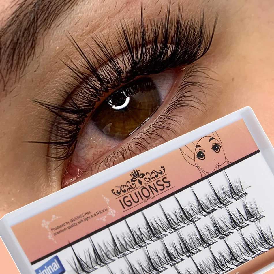 IGUIONS 20D L Curly Super Cluster Eyelash Extension Natural Mink Eyelash Personal Eyelash Makeup Tool Cilias Roll W240803