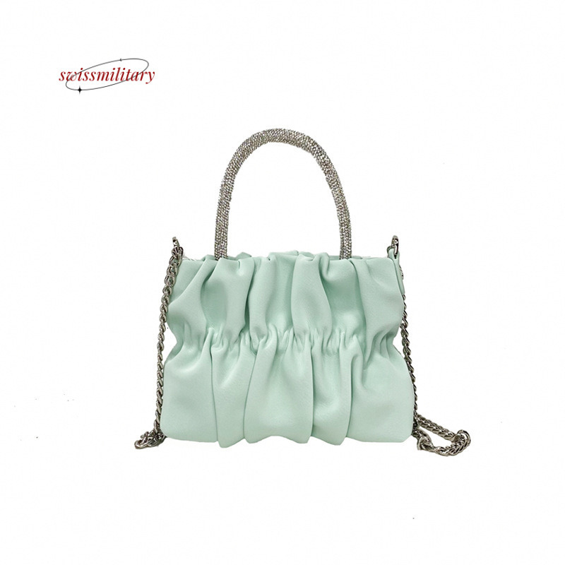 Swissmilitary Handheld Crossbody for Women's 2024 Summer New Fashion Versatile Folded Cloud Chain Bag #25