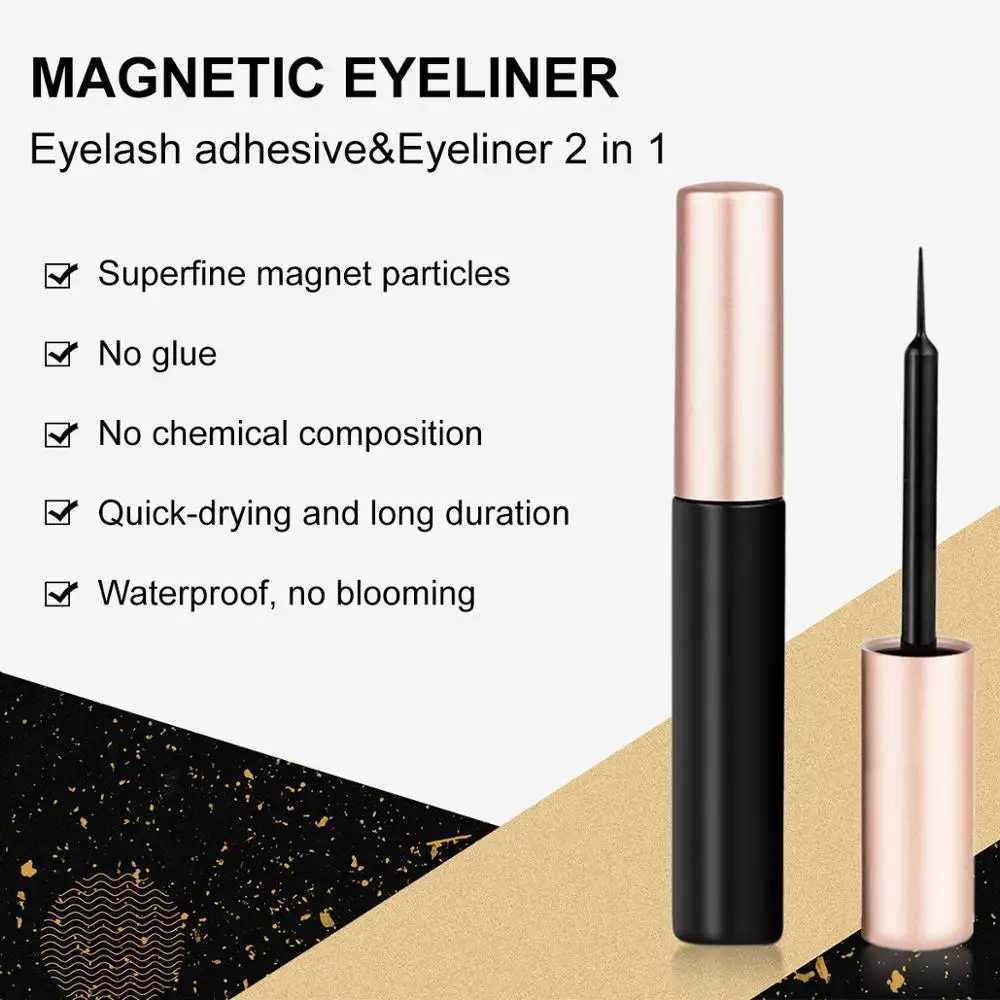10 pairs of magnetic false eyelashes can be reused with eyeliner and tweets natural appearance thick false eyelash makeup W240803