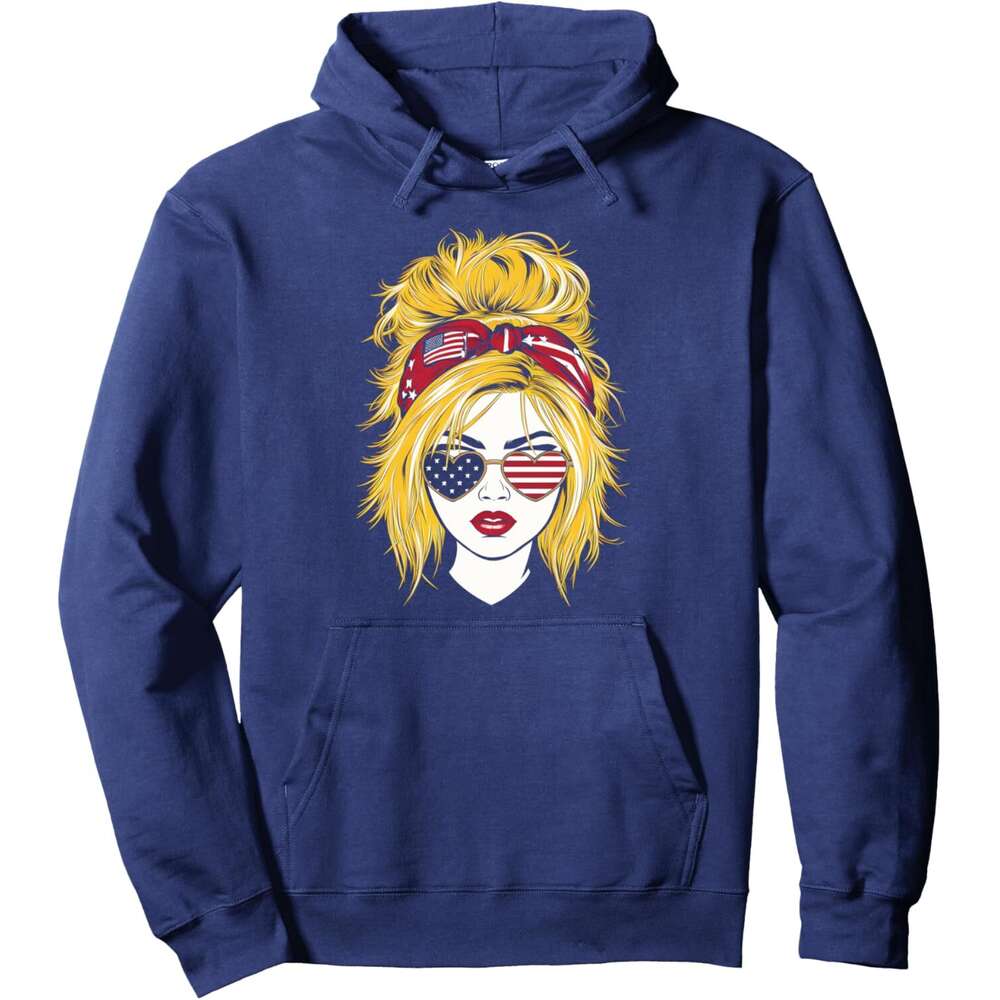 Hoodie for Mens Womens American Flag Sunglasses Retro USA Flag Patriotic 4th Of Pullover Hoodie Hoodies sweatshirt pullover jacket Long sleeve