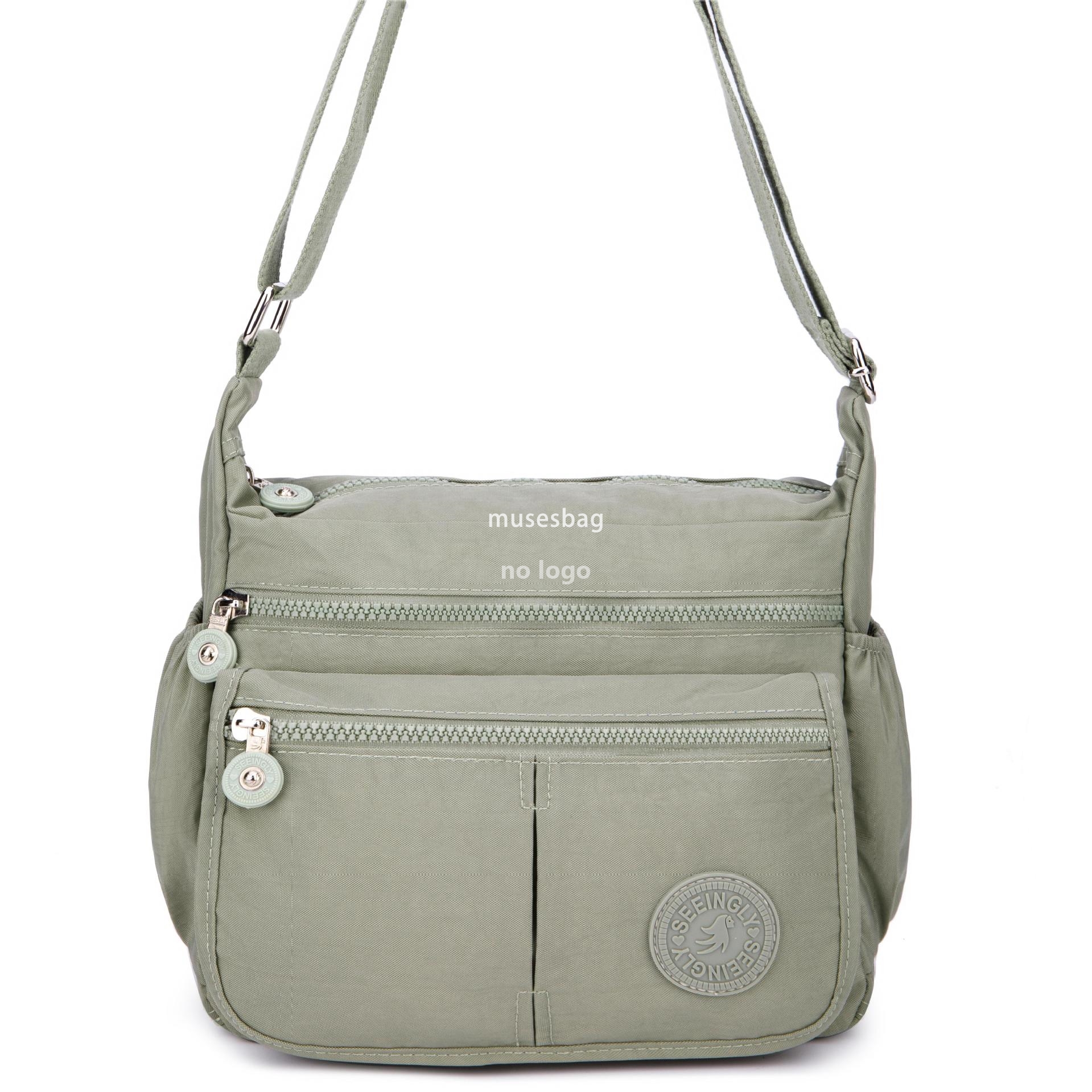 Single shoulder crossbody bag new high quality middle-aged mother foreign trade large capacity solid color nylon shoulder bag