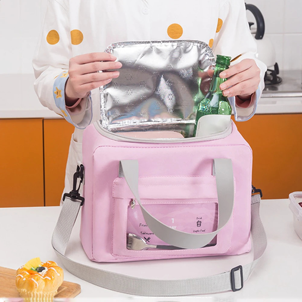 Picnic Bag Insulation Picnic Ice Pack with Handle Food Thermal Bag Drink Insulated Bag for Beach Picnic Road Trip Travel 240819