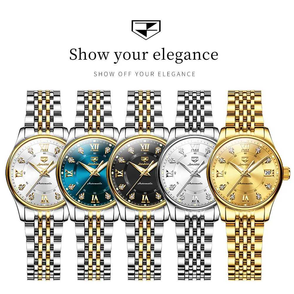 JSDUN Elegant Fashion Automatic Mechanical Women Waterproof Luminous Primitive La Wrist Luxury Women W250104