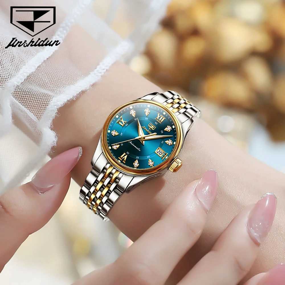 JSDUN Elegant Fashion Automatic Mechanical Women Waterproof Luminous Primitive La Wrist Luxury Women W250104