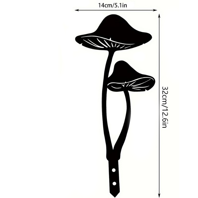 Mushroom Decoration Mushroom Silhouette Statue Garden Mushroom Decoration Garden Stakes