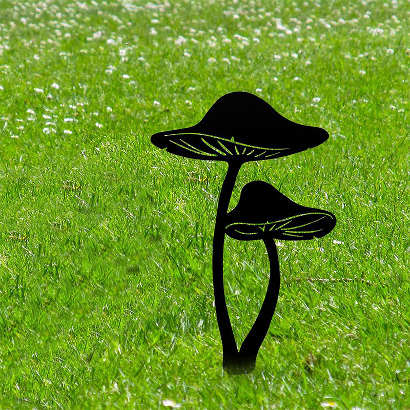 Mushroom Decoration Mushroom Silhouette Statue Garden Mushroom Decoration Garden Stakes