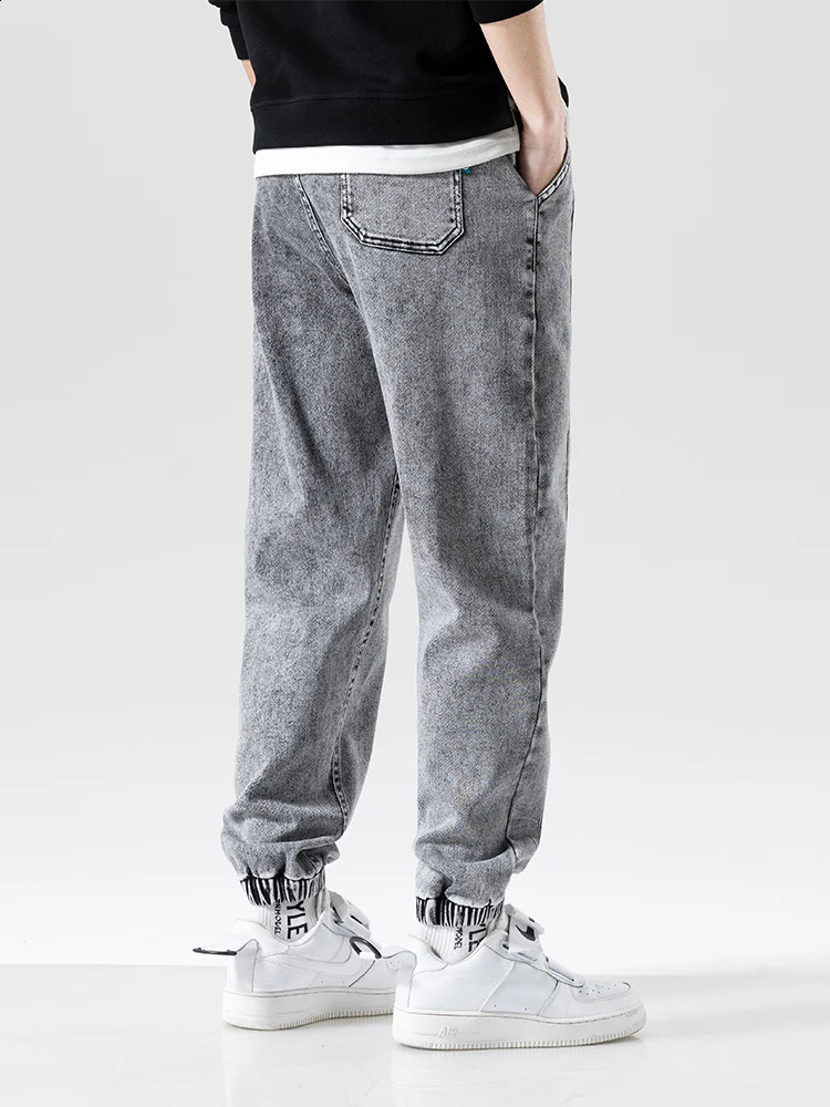Spring Summer Black Blue Baggy Jeans Men Streetwear Denim Joggers Casual Cotton Harem Pants Jean Trousers Plus Size 6XL 7XL 8XL 240816