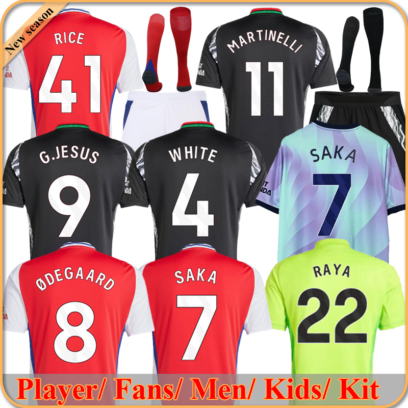 24 25 SAKA soccer jerseys Fans Player MARTINELLI 2024 2025 football shirt Men Kids kit Rice Nketiah G.JESUS ZINCHENKO SALIBA RICE HAVERTZ WOMAN CALAFIORI
