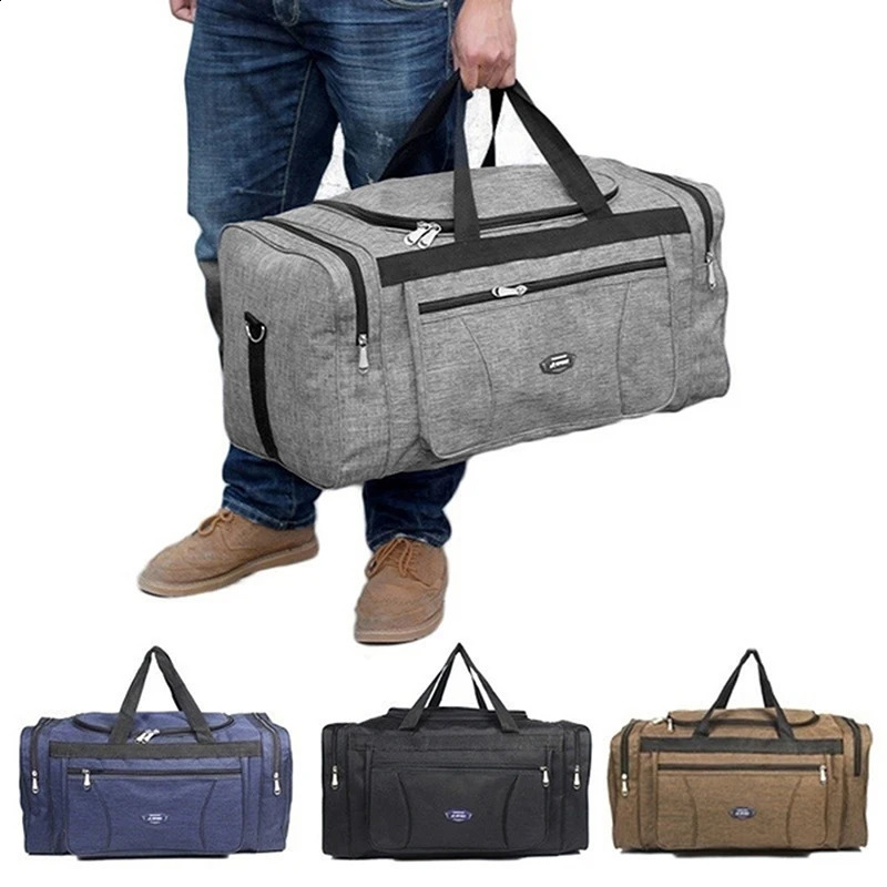 Oxford Waterproof Men Travel Bags Hand Luggage Big Travel Bag Business Large Capacity Weekend Duffle Travel Bag Fitness Bag 240819