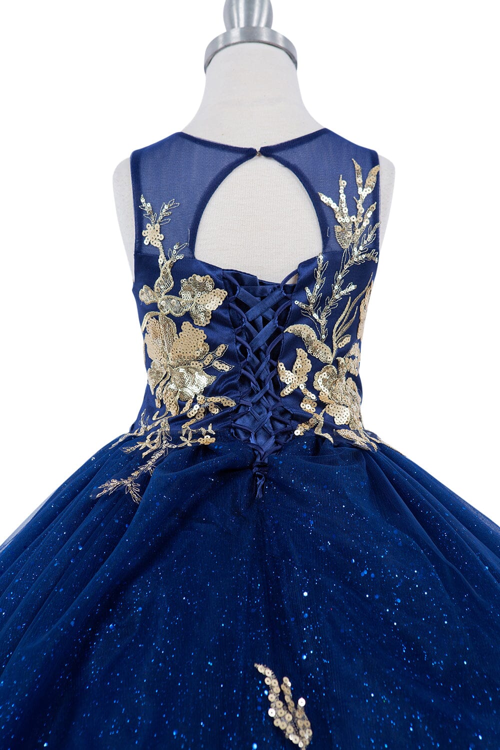 Green Mini Quinceanera Dresses Ball Gown Sheer Appliques Sparkly Long Flower Girl Dresses For Weddings Mexican Charro Pageant Dresses Baby