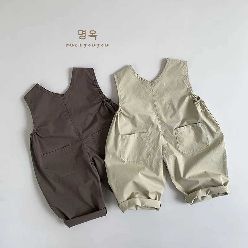18M-6Y summer baby jumpsuit for boys and girls girls and girls retro jumpsuit for children W240806