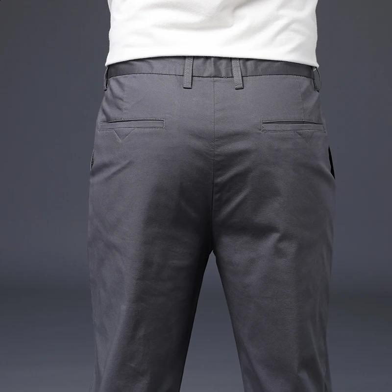 Mens pants cotton casual elastic mens highquality 4color plus size set 42 44 w240816