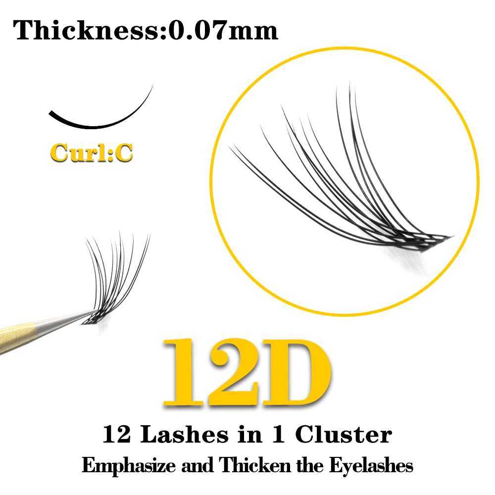 Kimcci 60/Case Natural False Eyelash Extension Makeup 12D Mink Personal False Eyelash Professional False Eyelash W240803