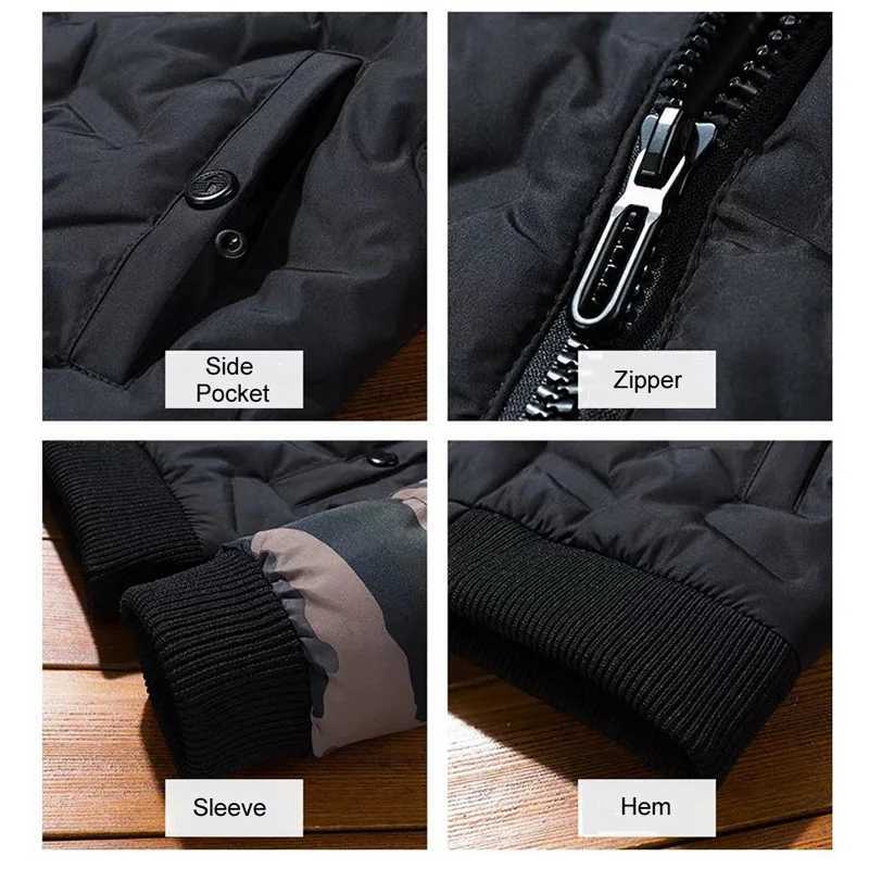 Designer jacket DIMUSI Winter Men Bomber Jacket Casual Cotton Thick Warm Parkas Coats Male Thermal Outwear Windbreaker Jackets Clothing 4XL M240819
