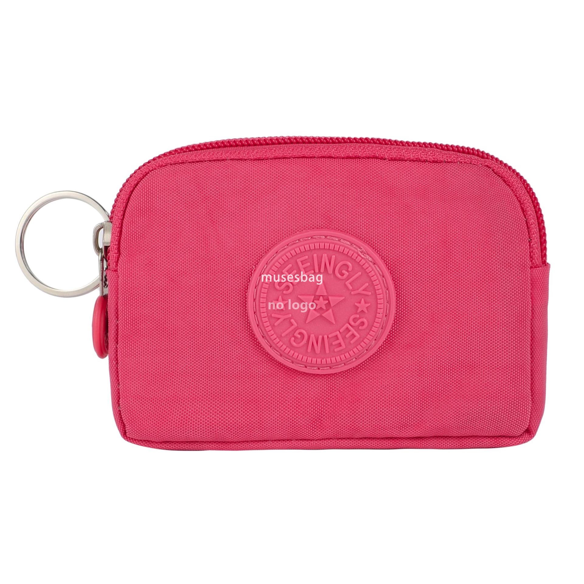 New high quality purse new simple zipper key bag foreign trade solid color waterproof nylon purse wholesale