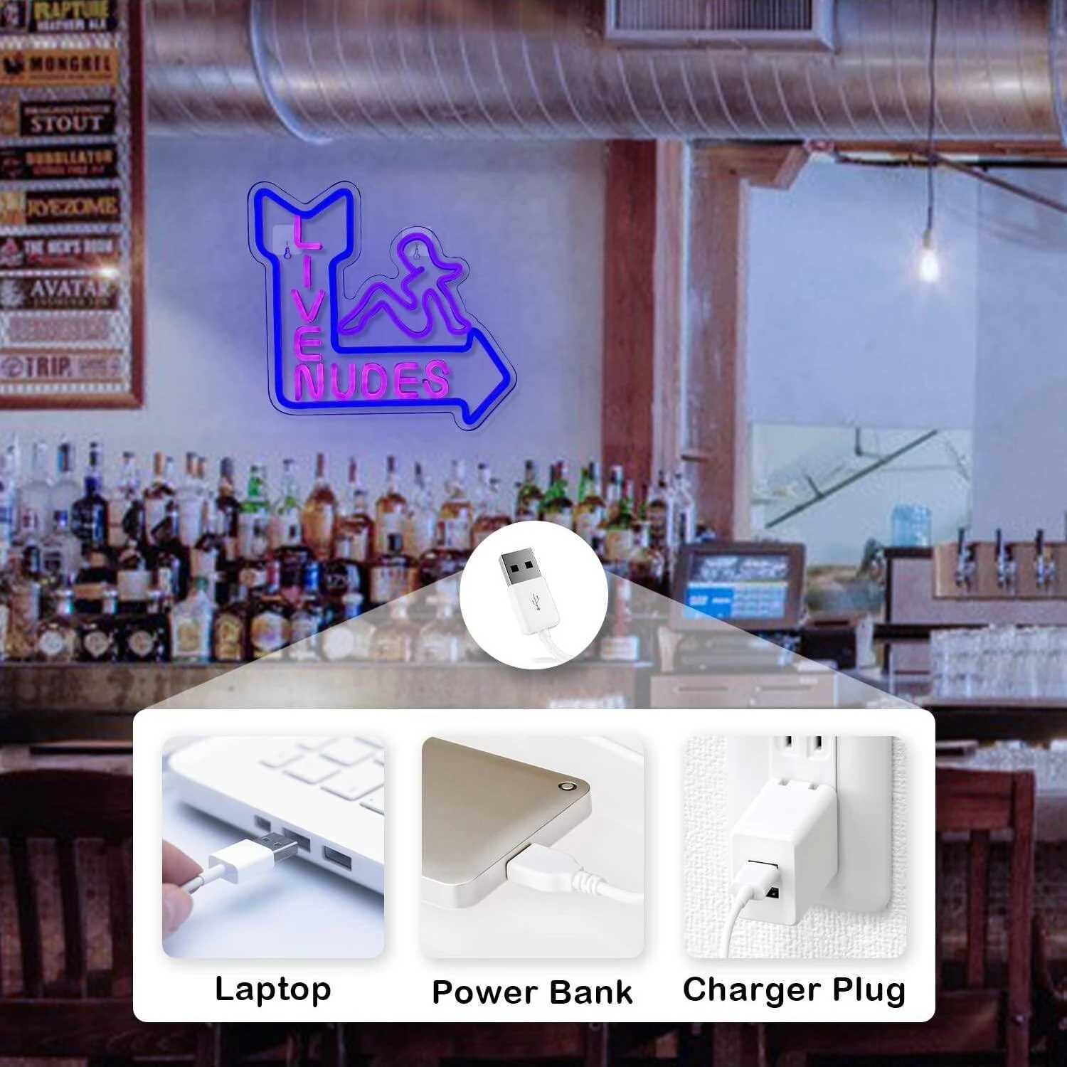 Live Nudes Girl Led Sign Neon Signs for Wall Decor Led Neon Signs For Beer Pub Bar Wall Decor Lamp Light Christmas Decoration Y240817