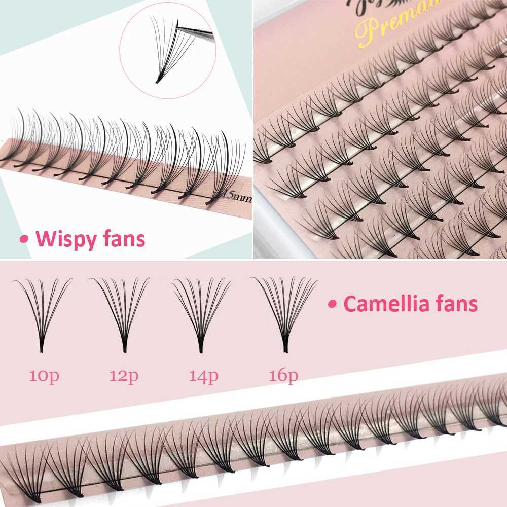 Goddess Prefabricated Volume Fan 4D 5D 6D 7D 10D 12D 11D 16D 20D Personal Eyelash Extension Point Drying 320 Fan Artificial Mink W240803