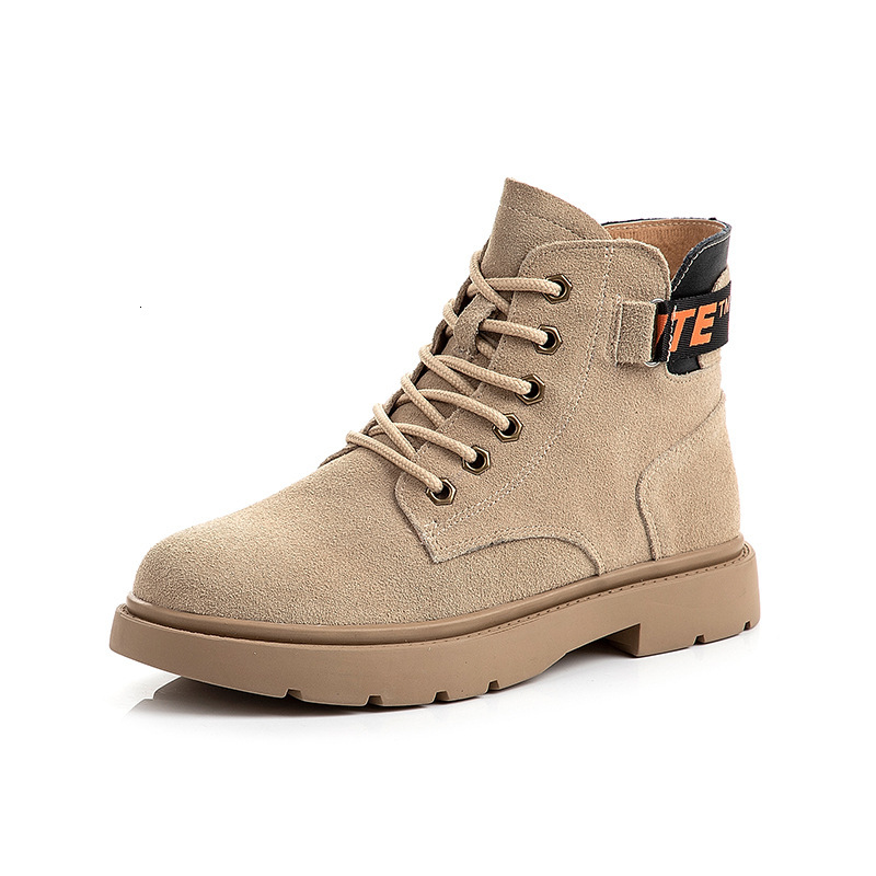 Ddmyoutdoor New Martin Versatile Autumn And Winter Trendy Thick Soled Mid Length Lace Up Motorcycle Boots Women S OUTDOOR