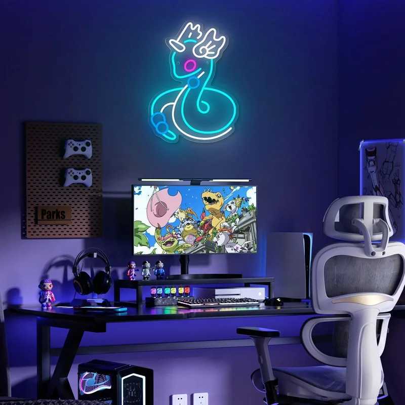 Dragonite LED Neon Lighted Sign Acrylic Anime Neon Sign USB for Home Kids Bedroom Gaming Room Wall Art Decor Cartoon LED Signs Y240817