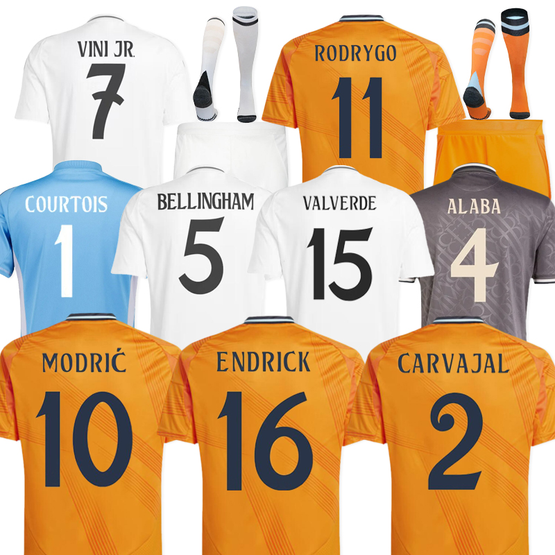 24 25 Real MBAPPE BELGHAM Soccer Jerseys FANS Player RODRGO VINI JR MODRIC Football Shirt kids kit 2025 VAERDE ENDRICCK Arda Guler CINGA Long Sleeve top