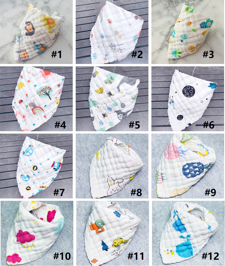 Home high quality baby bibs lunch Bibs/ Towel Saliva Baby Kids Infants 8 layers of gauze Burp Cloths LT1137
