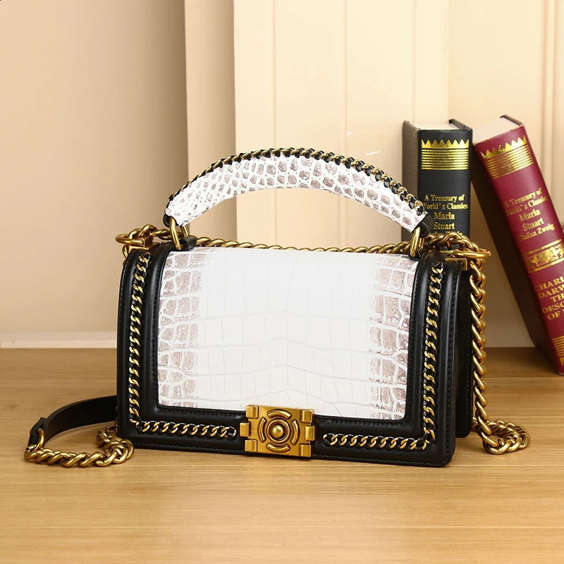 High quality Genuine cowhide women bag Womens handbag patterned real cowhide bag fashion Bags for women 240816