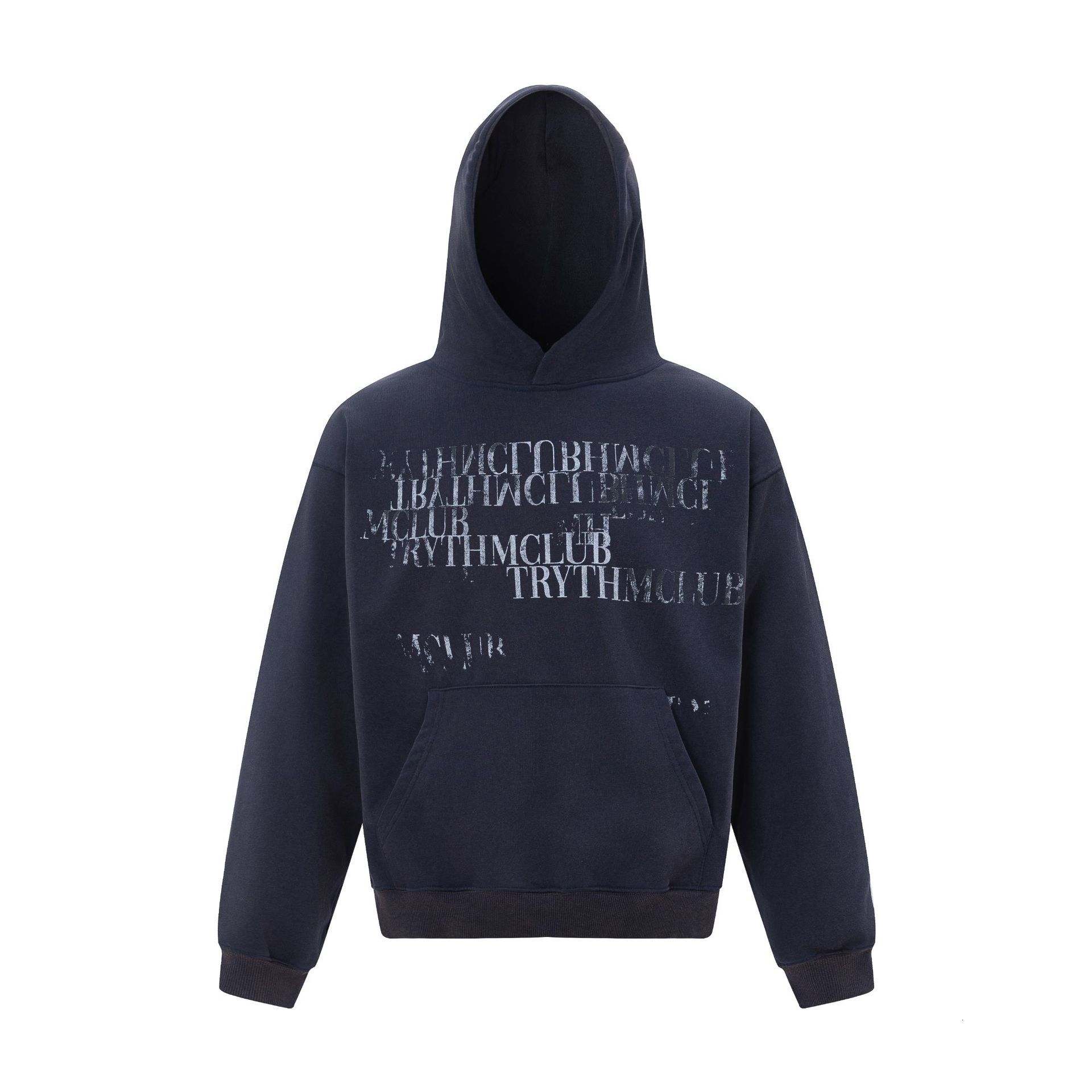 Autumn and Winter American High-end Letter Design Neutral Thick Loose Hooded Sweatshirt