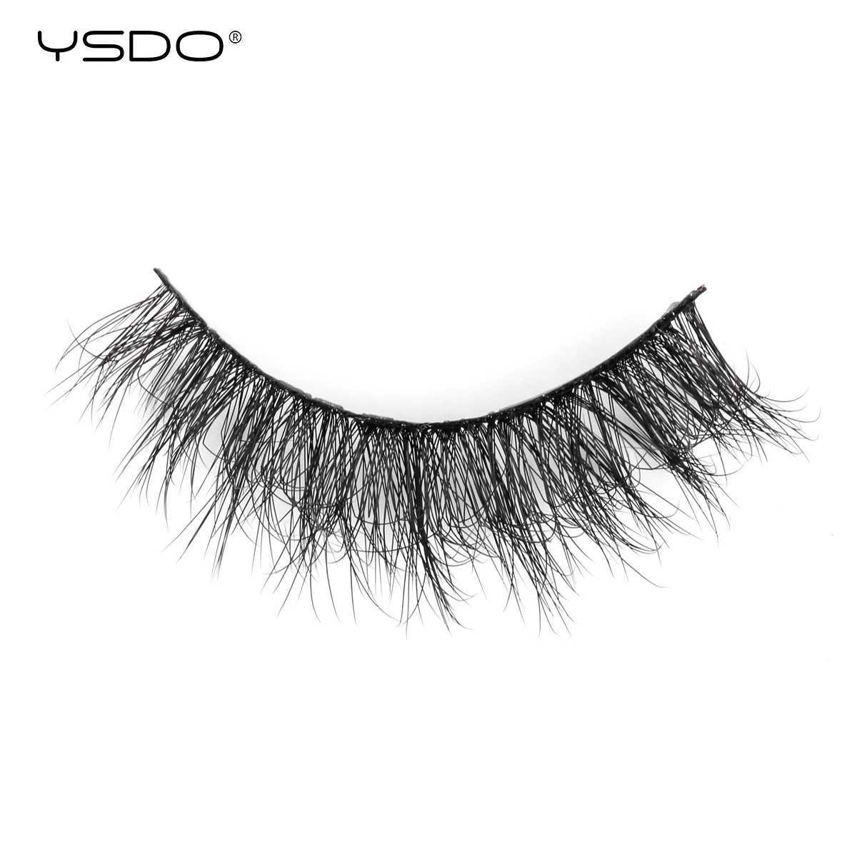 YSDO Russian striped eyelashes 3/10 natural 3D mink eyelashes dramatic cross false eyelashes makeup half eyelash extension tool W240803