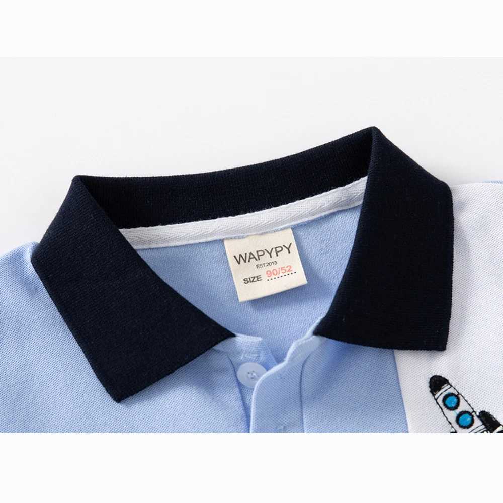 Baby boy summer polo shirt breathable childrens clothing collar striped T-shirt boy short sleeved shirt top W241223