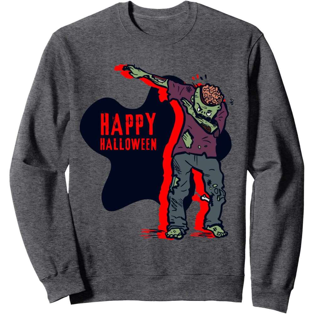 Long Sleeve Shirts for Men sweatshirt Funny DAB Zombie Monster Halloween Holiday Gift Sweatshirt Tee Streetwear Casual tops clothes